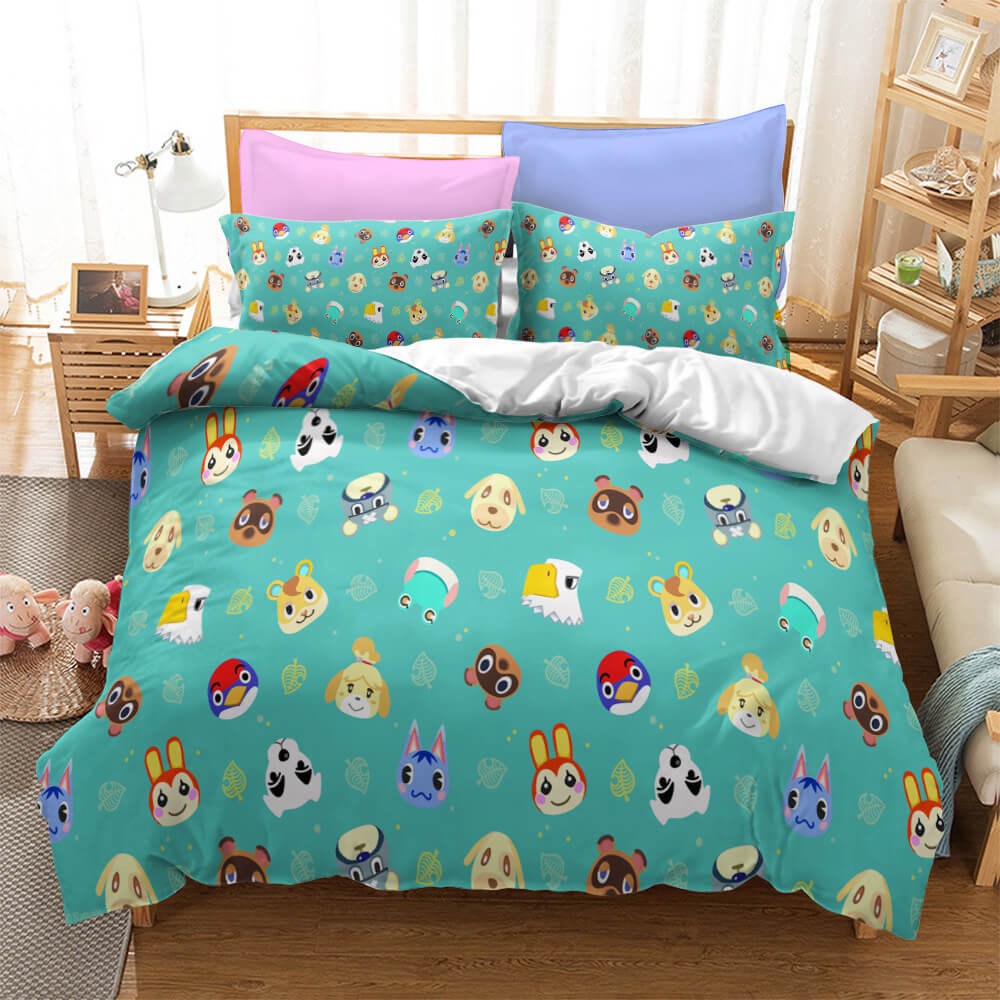 Animal Crossing Pattern Bedding Set Quilt Cover Without Filler
