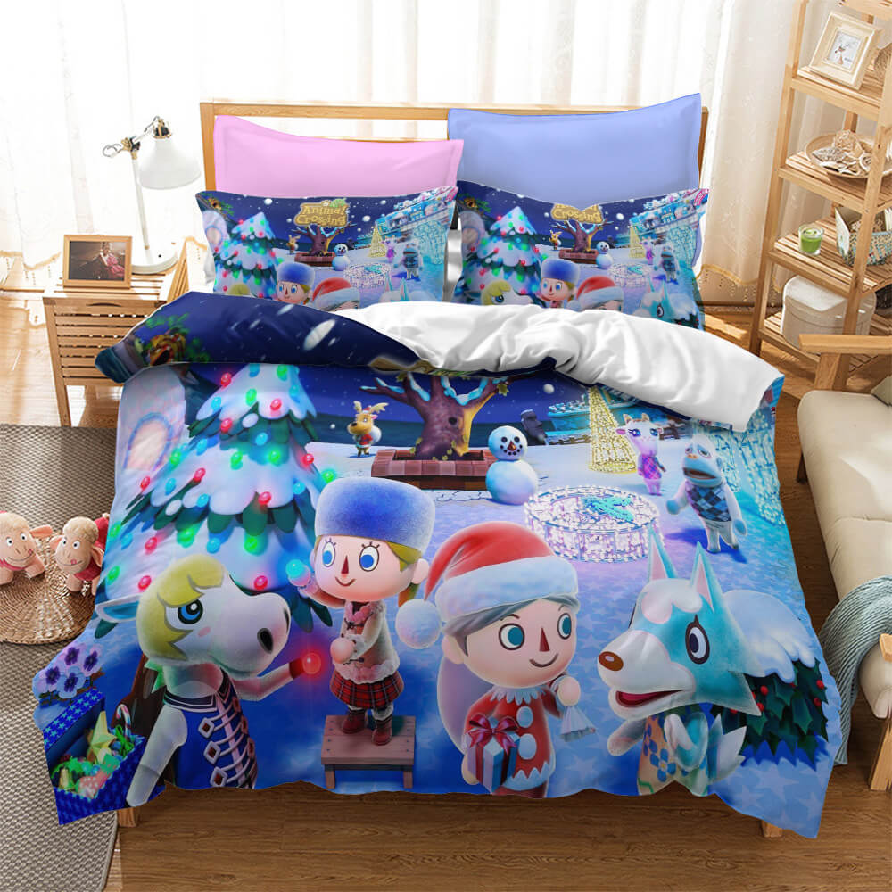 Animal Crossing Pattern Bedding Set Quilt Cover Without Filler