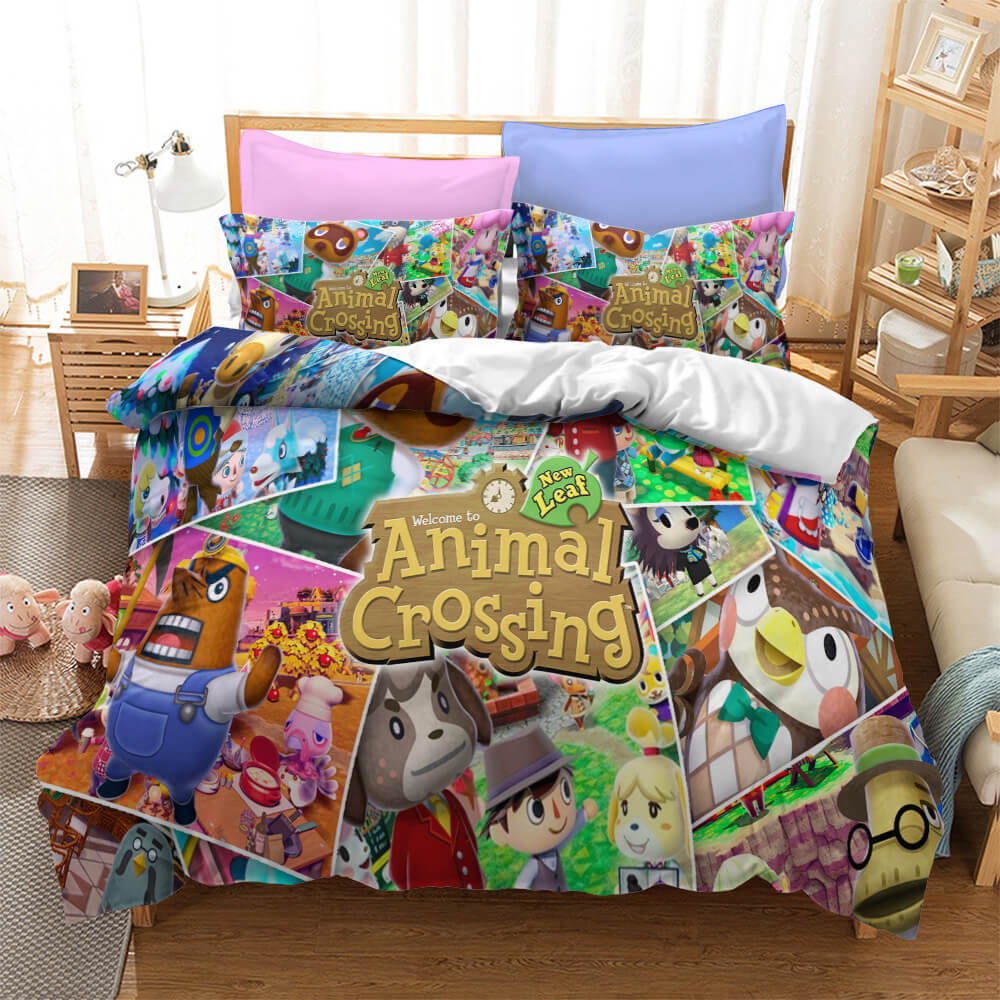 Animal Crossing Pattern Bedding Set Quilt Cover Without Filler