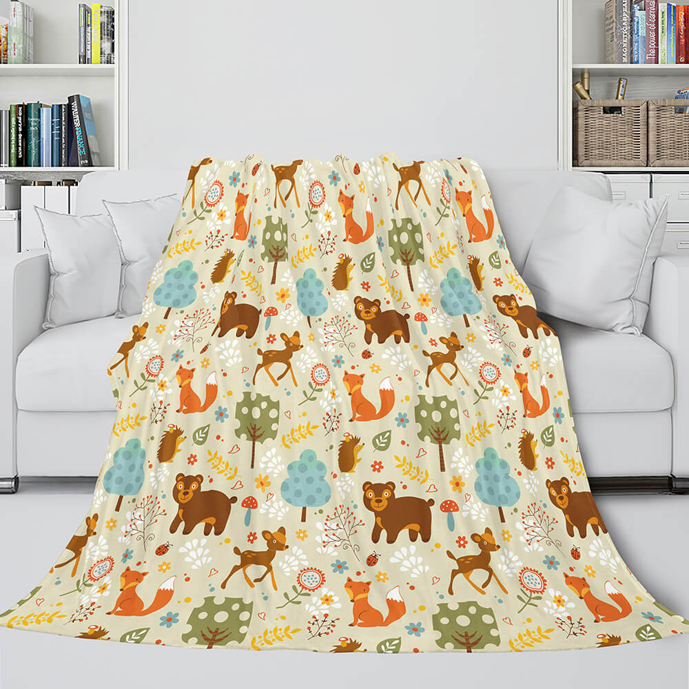 Animal Flower Soft Flannel Fleece Throw Cosplay Blanket