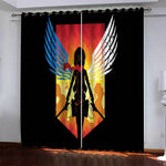 Anime Attack On Titan Pattern Curtains Blackout Window Drapes
