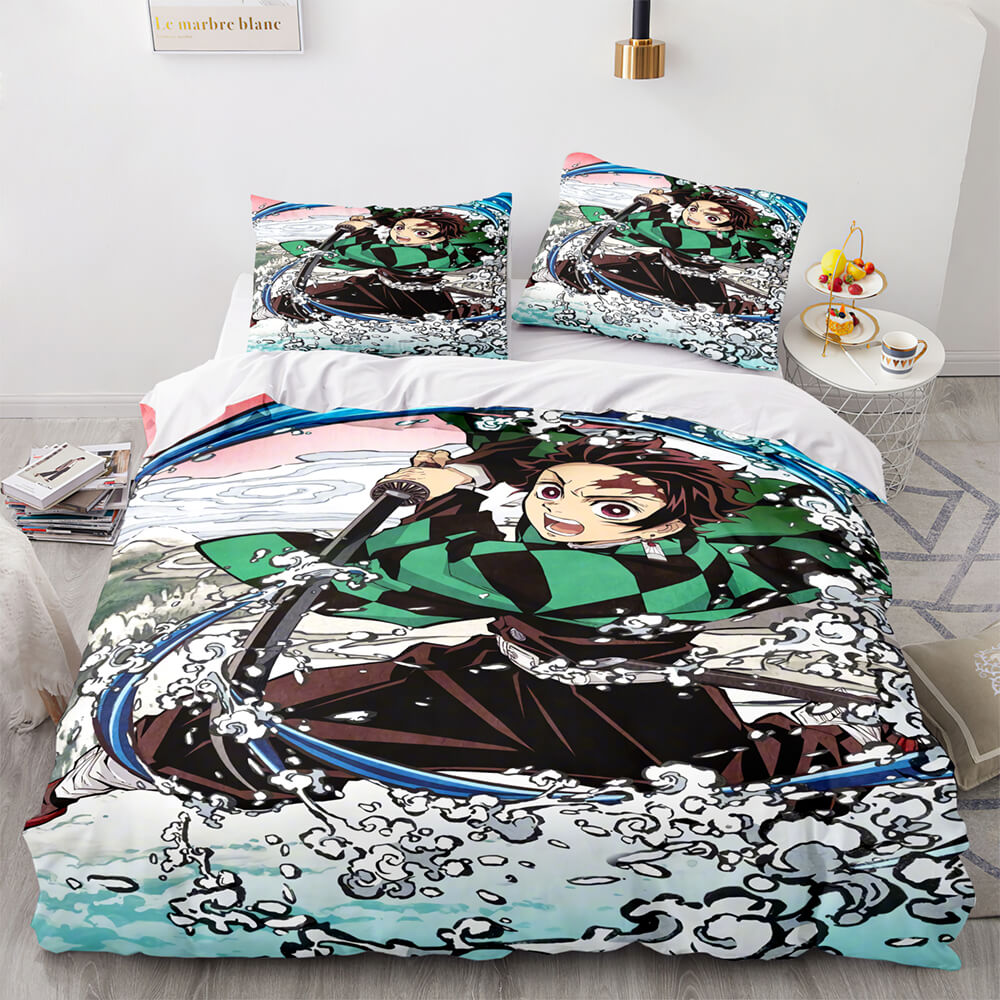 Anime Demon Slayer Cosplay Bedding Set Quilt Cover Without Filler