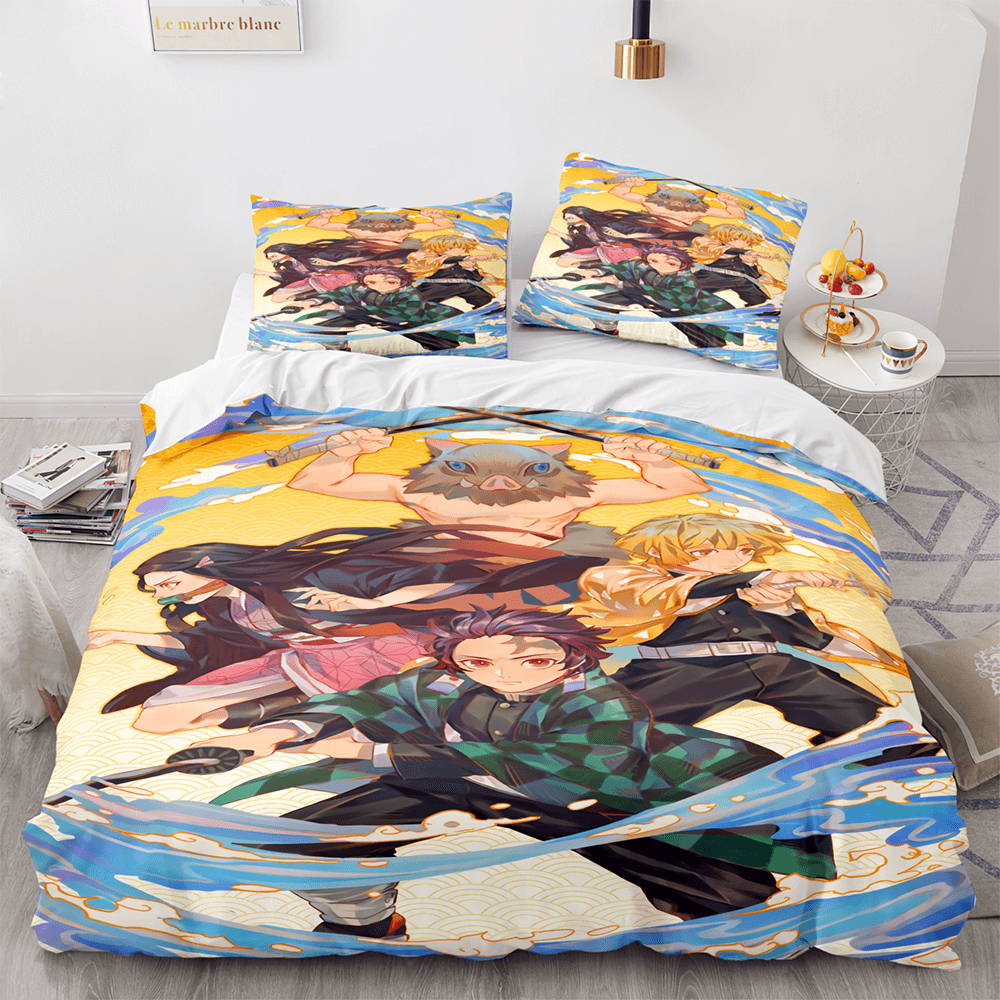 Anime Demon Slayer Cosplay Bedding Set Quilt Cover Without Filler