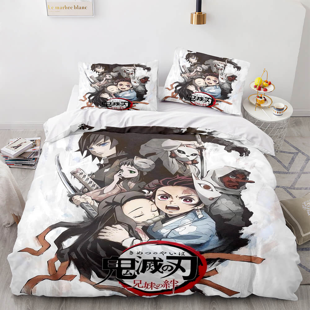 Anime Demon Slayer Cosplay Bedding Set Quilt Cover Without Filler