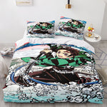 Anime Demon Slayer Cosplay Bedding Set Quilt Cover Without Filler