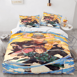 Anime Demon Slayer Cosplay Bedding Set Quilt Cover Without Filler
