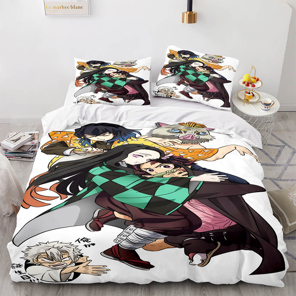 Anime Demon Slayer Cosplay Bedding Set Quilt Cover Without Filler