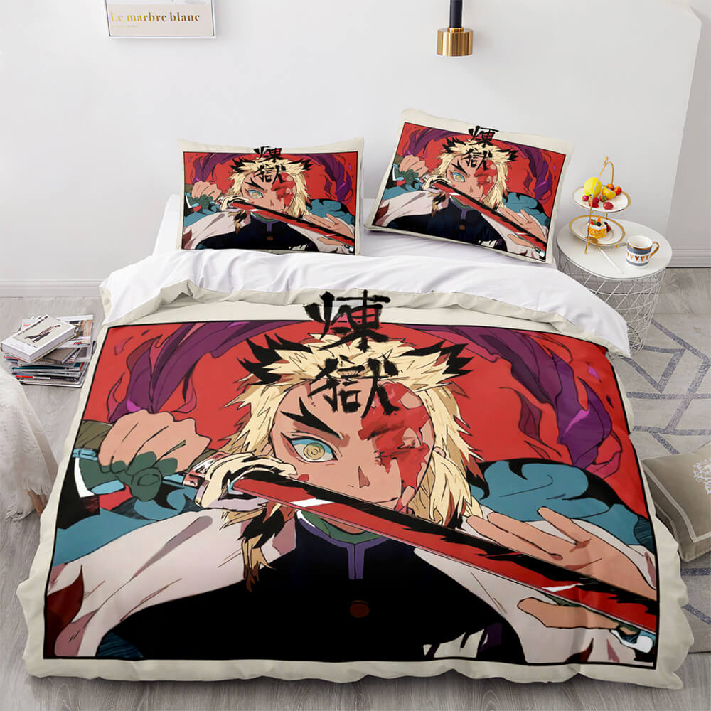 Anime Demon Slayer Cosplay Bedding Set Quilt Cover Without Filler
