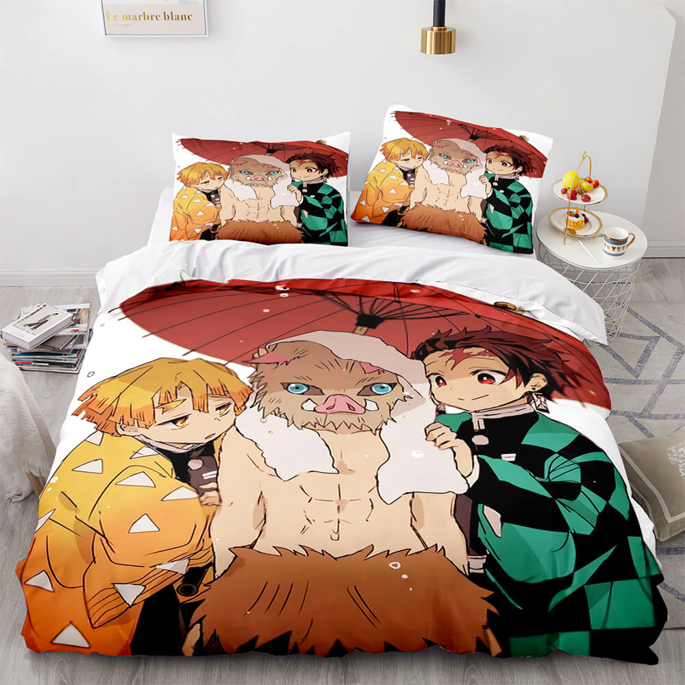 Anime Demon Slayer Cosplay Bedding Set Quilt Cover Without Filler