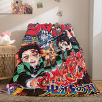Anime Demon Slayer Flannel Fleece Throw Blanket