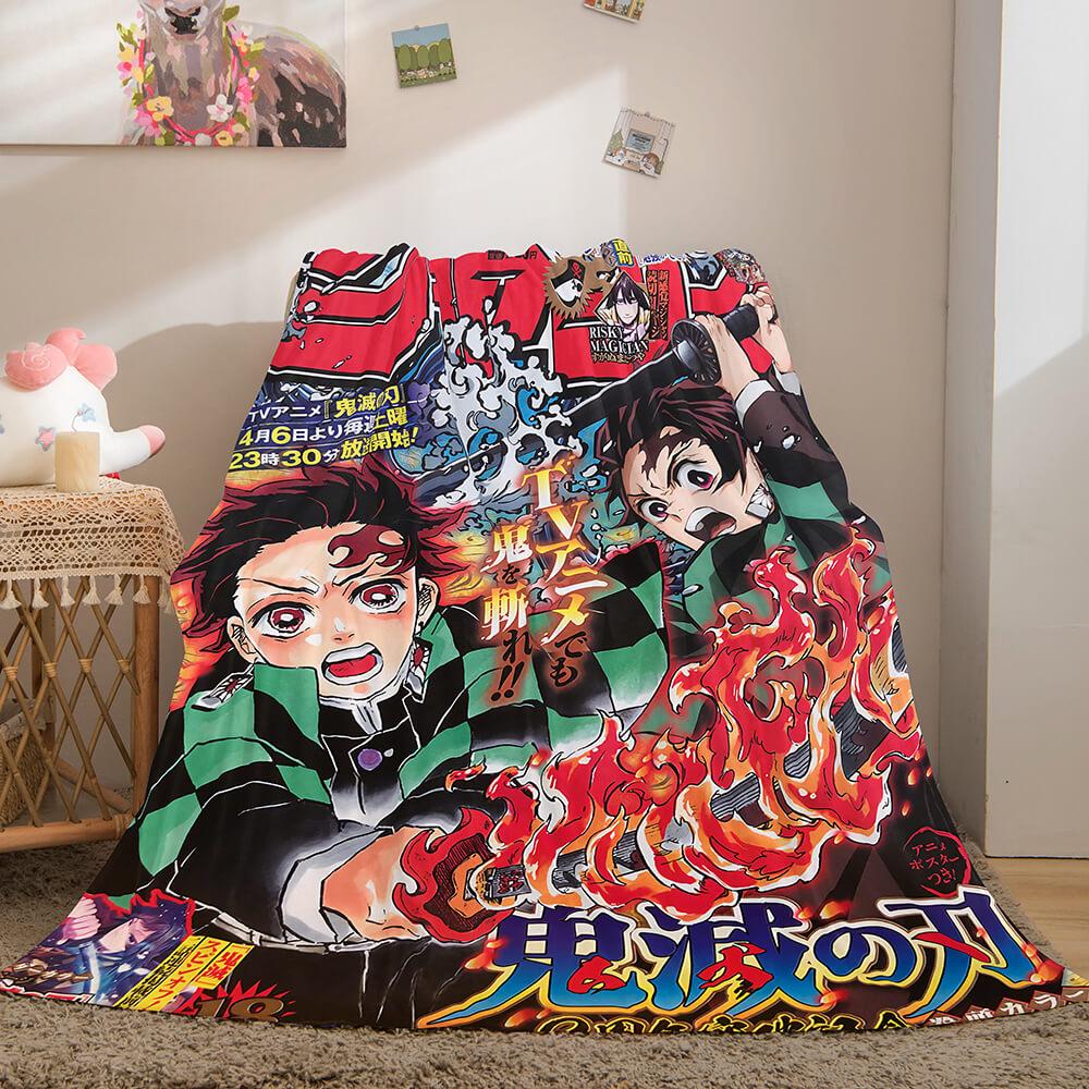 Demon Slayer Flannel Fleece Throw Blanket