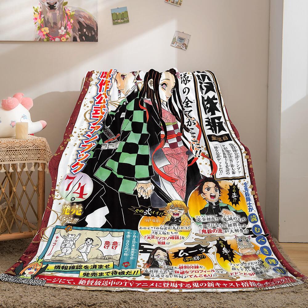 Demon Slayer Flannel Fleece Throw Blanket