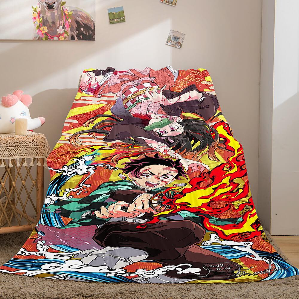 Demon Slayer Flannel Fleece Throw Blanket