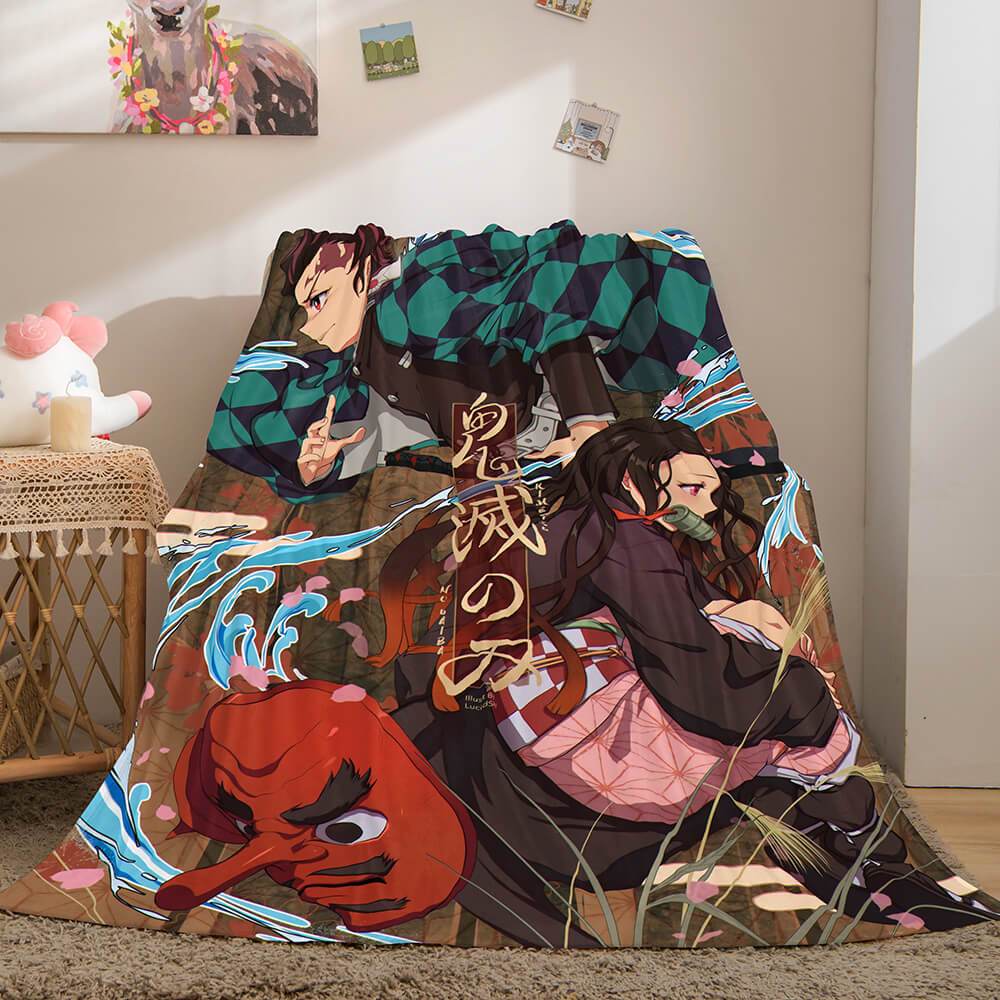 Demon Slayer Flannel Fleece Throw Blanket