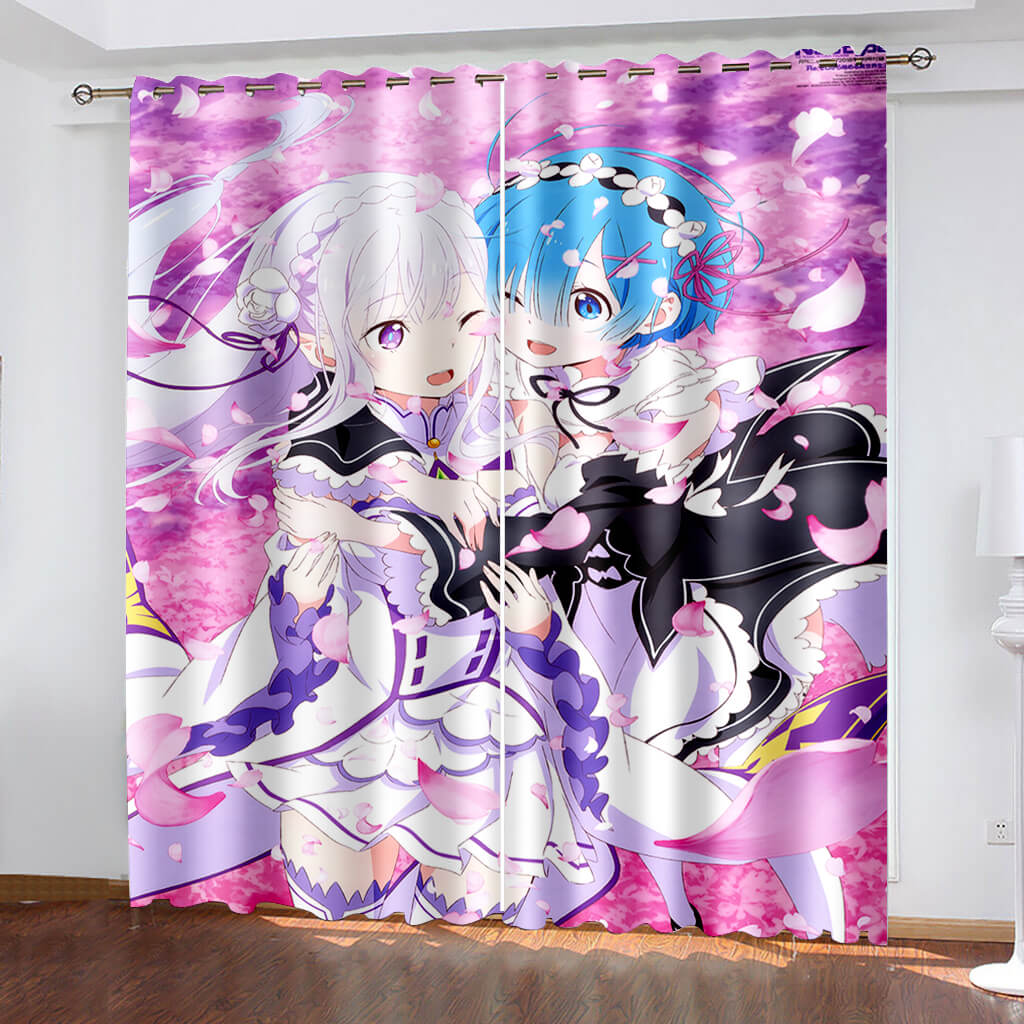 Anime Genshin Impact Curtains Cosplay Blackout Window Treatments Drapes
