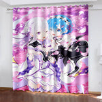 Anime Genshin Impact Curtains Cosplay Blackout Window Treatments Drapes