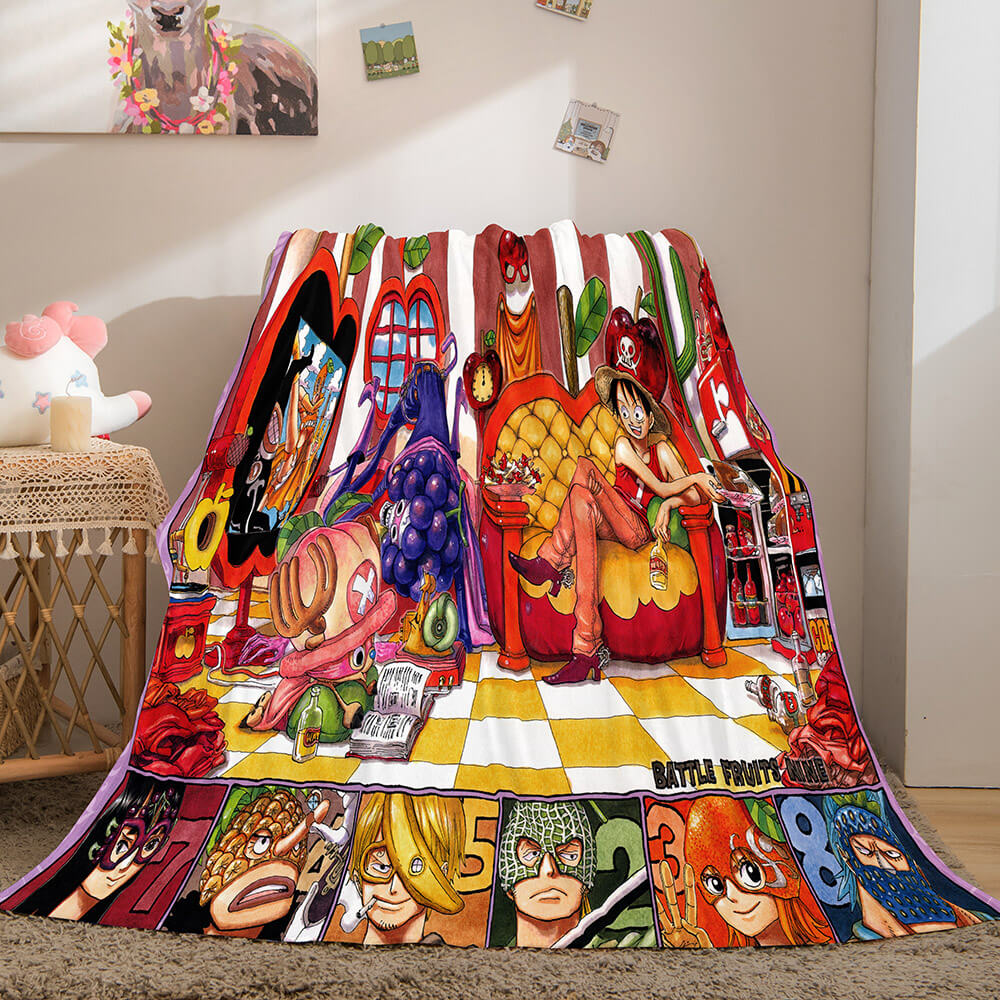 Anime ONE PIECE Cosplay Flannel Blanket Fleece Throw Blanket Sets
