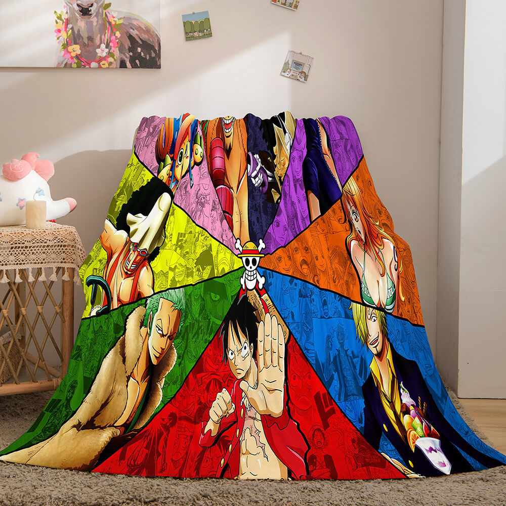 Anime ONE PIECE Cosplay Flannel Blanket Fleece Throw Blanket Sets