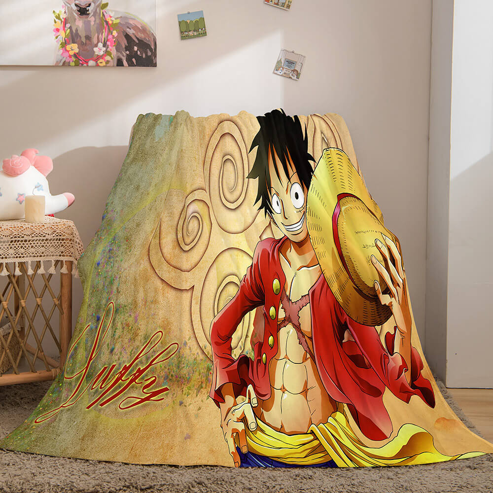 Anime ONE PIECE Cosplay Flannel Blanket Fleece Throw Blanket Sets