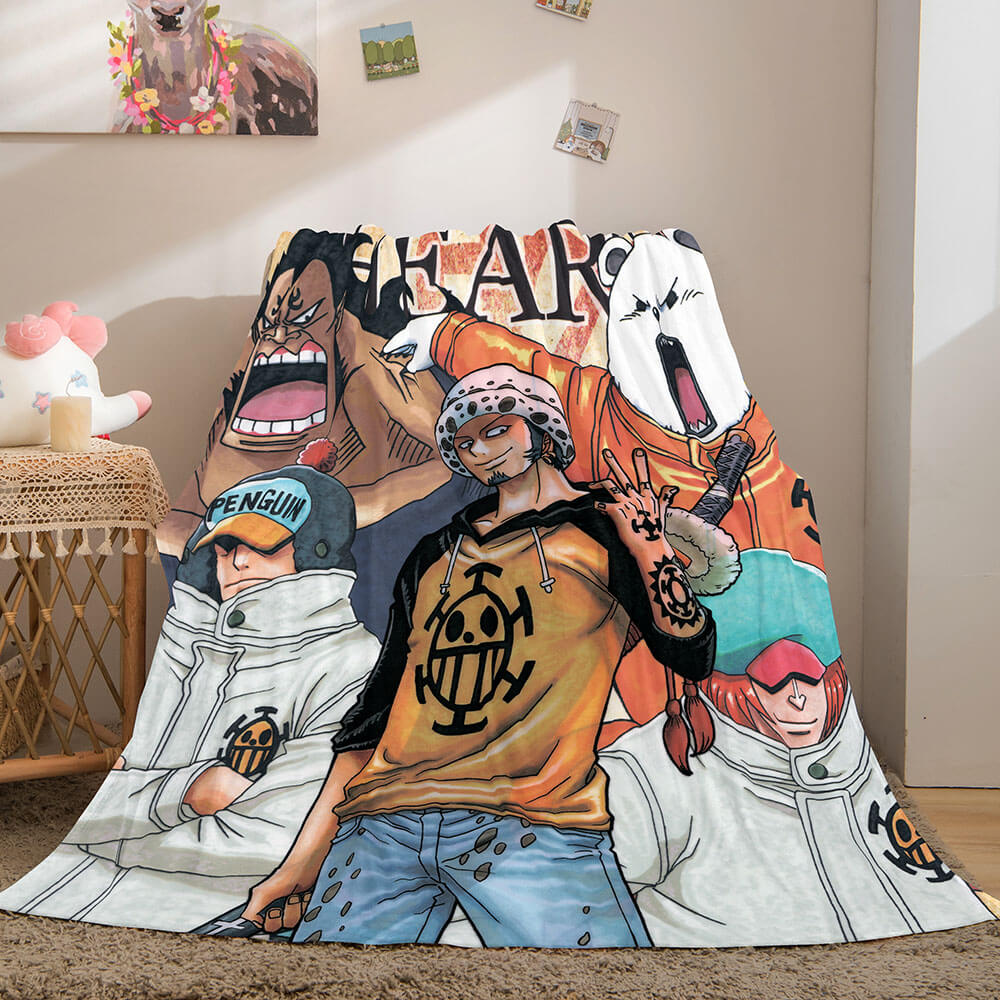Anime ONE PIECE Cosplay Flannel Blanket Fleece Throw Blanket Sets