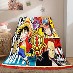 Anime ONE PIECE Cosplay Flannel Blanket Fleece Throw Blanket Sets
