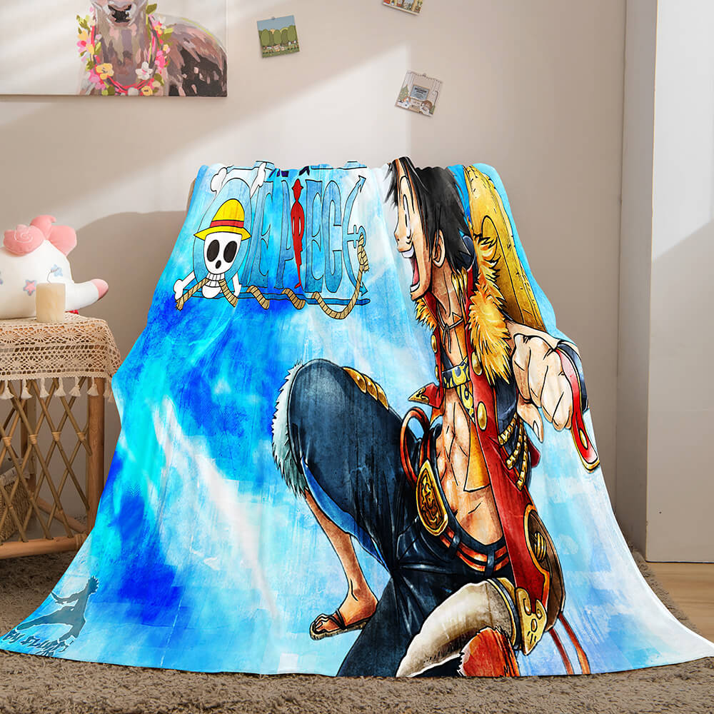 Anime ONE PIECE Cosplay Flannel Blanket Fleece Throw Blanket Sets