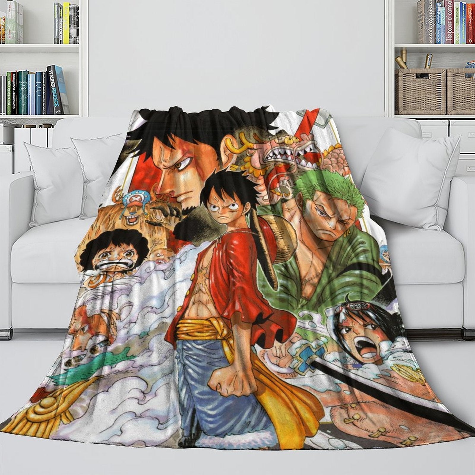 Anime One Piece Blanket Flannel Fleece Kids Throw Room Decoration