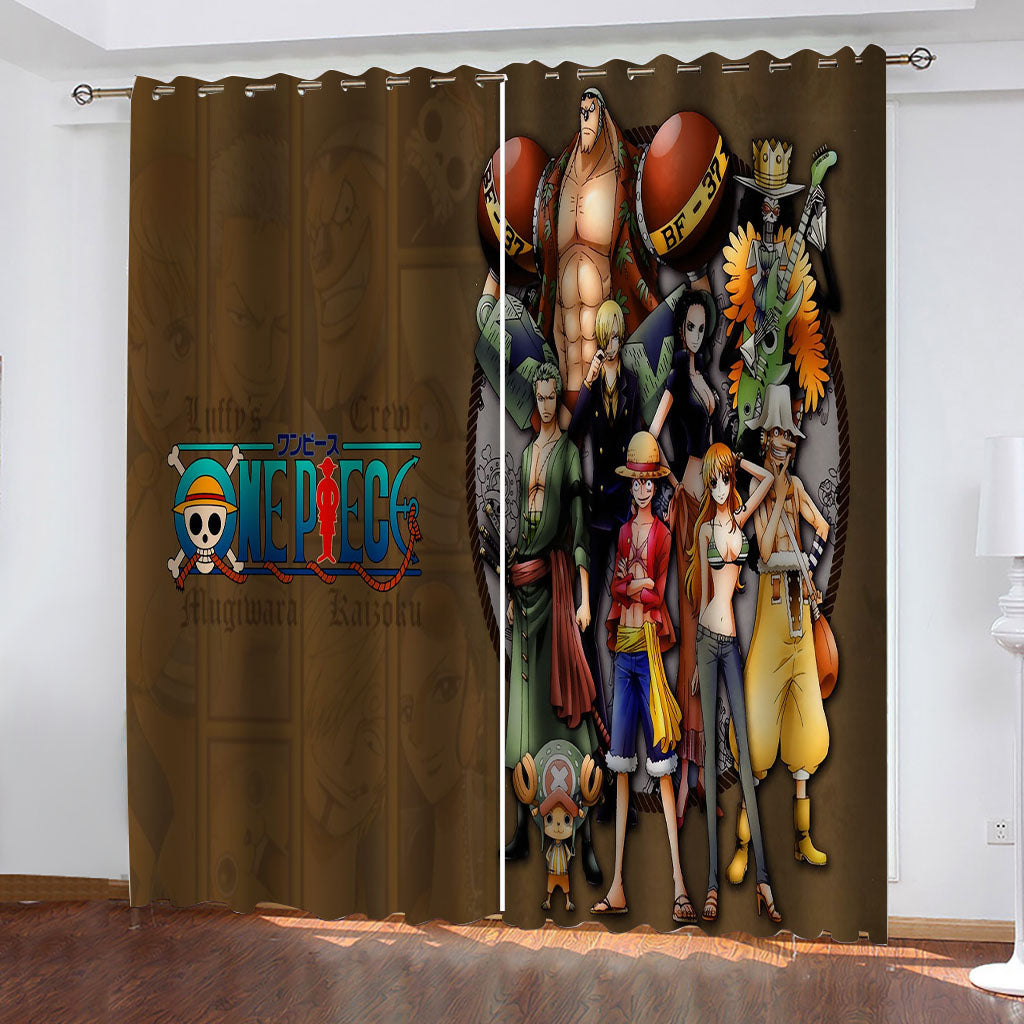 Anime One Piece Curtains Cosplay Blackout Window Drapes Room Decoration