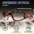 Anti-Fog Safety Glasses Convertible to Goggles with Removable Foam Seal, Temples & Headband