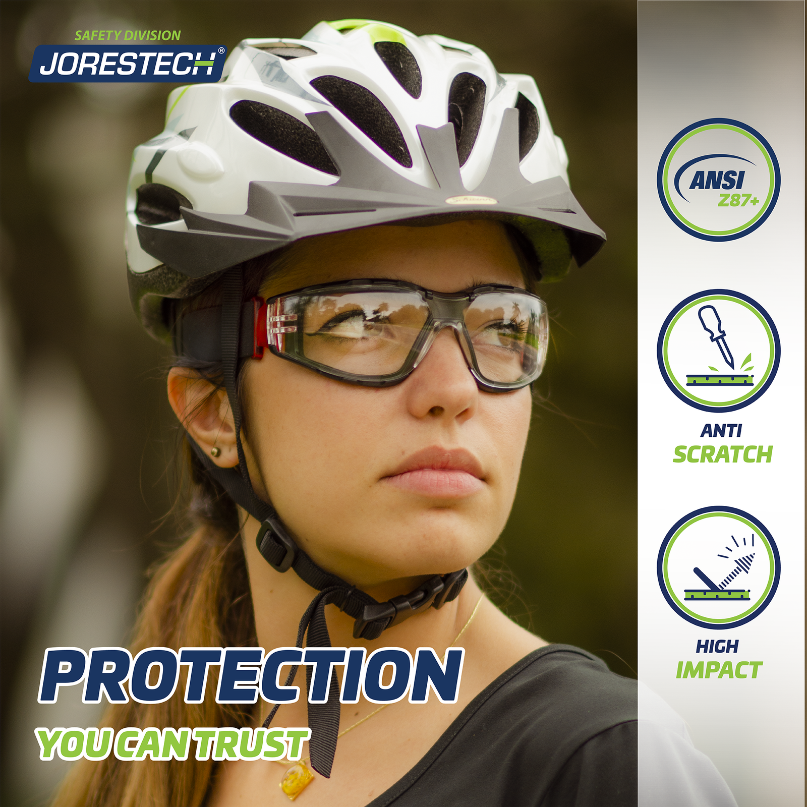 Anti-Fog Safety Glasses Convertible to Goggles with Removable Foam Seal, Temples & Headband