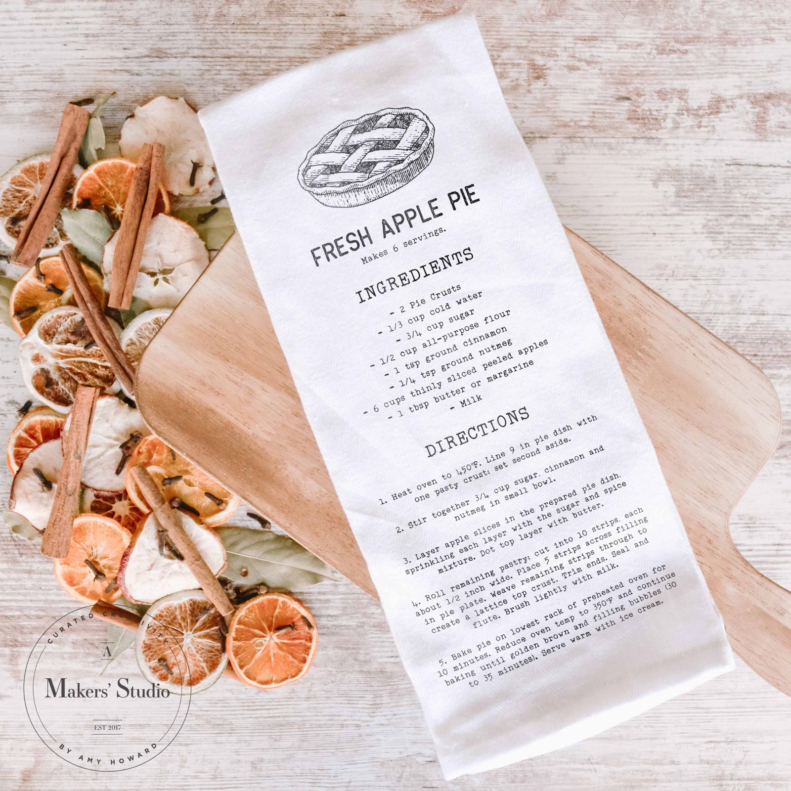 Apple Pie Recipe - Mesh Stencil 12x12