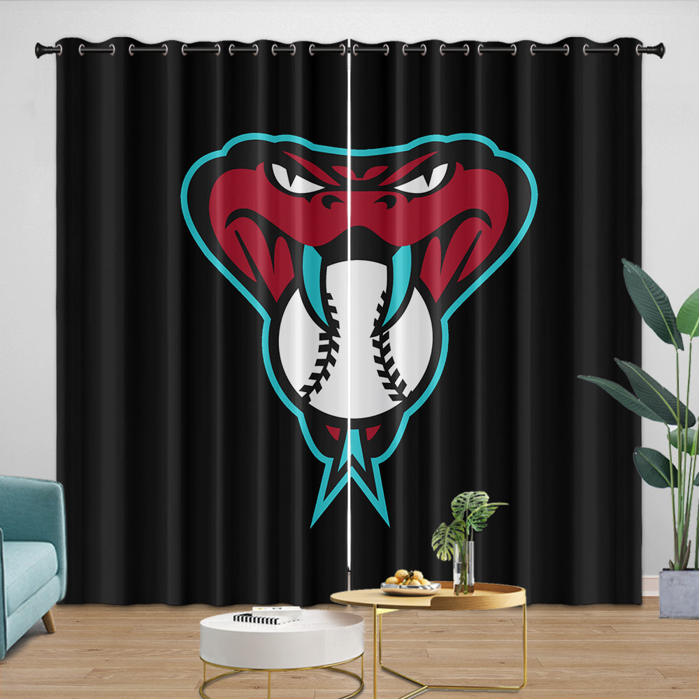 Arizona Diamondbacks Curtains Blackout Window Drapes Room Decoration