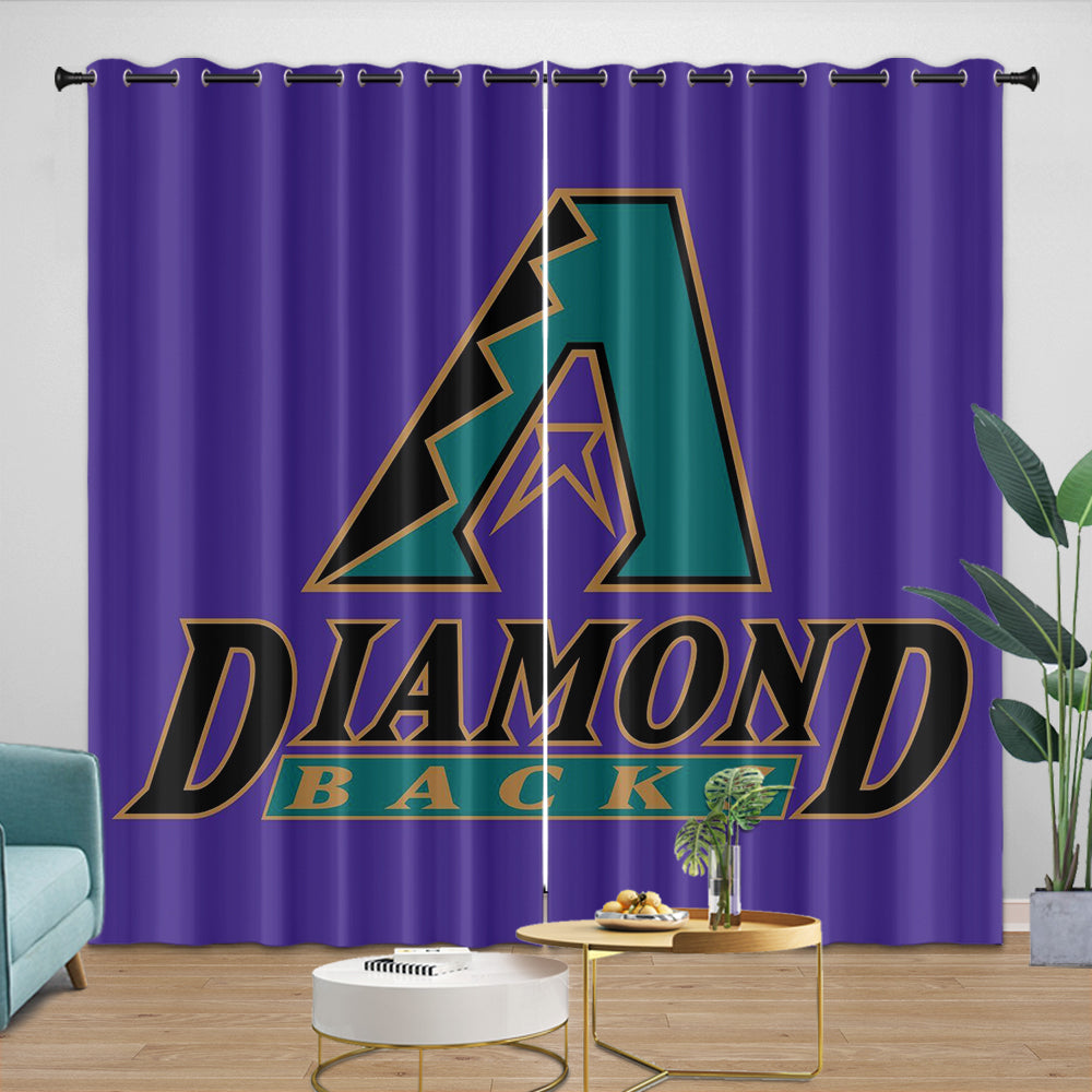 Arizona Diamondbacks Curtains Blackout Window Drapes Room Decoration