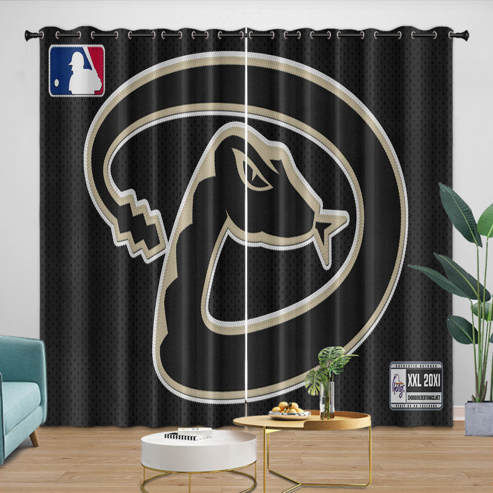 Arizona Diamondbacks Curtains Blackout Window Drapes Room Decoration