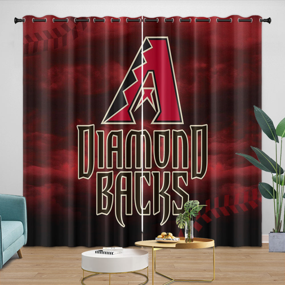 Arizona Diamondbacks Curtains Blackout Window Drapes Room Decoration