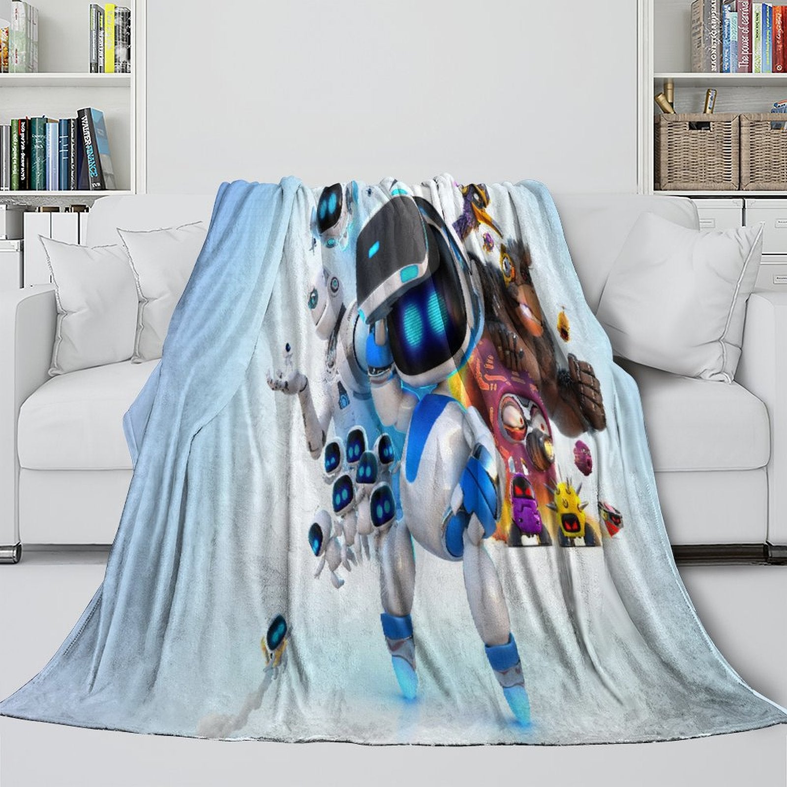 Astro Bot Blanket Flannel Throw Room Decoration