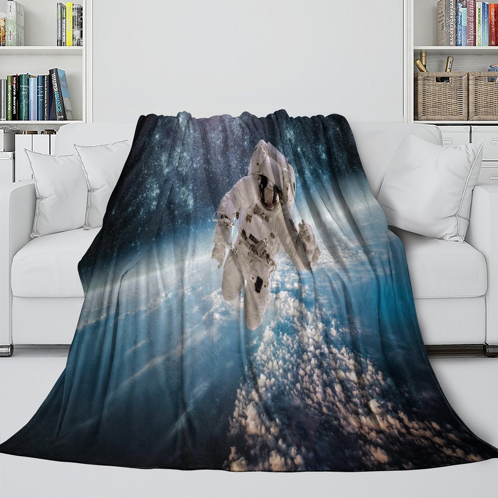 Astronaut Blanket Flannel Kids Room Throw