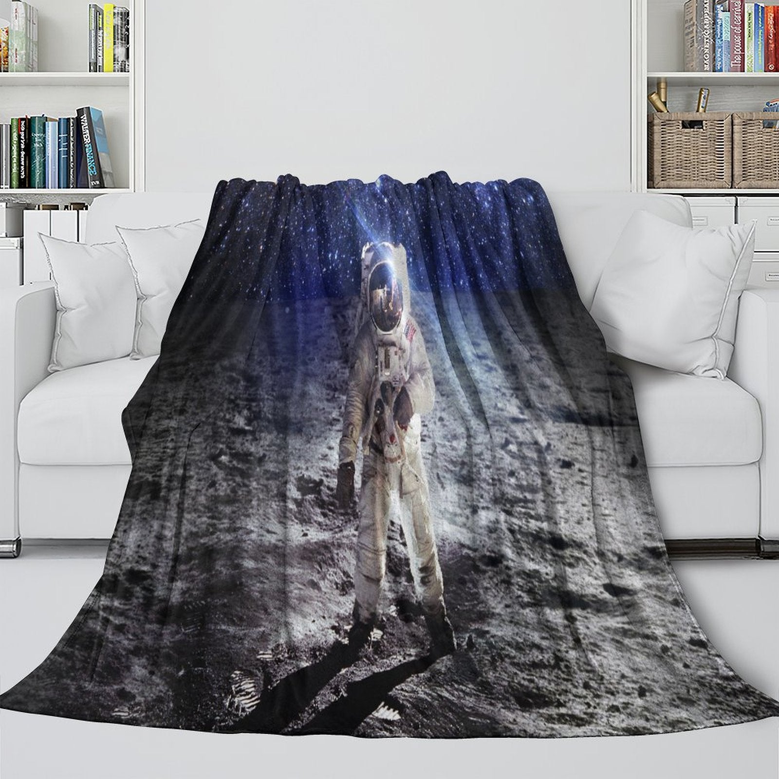 Astronaut Blanket Flannel Kids Room Throw