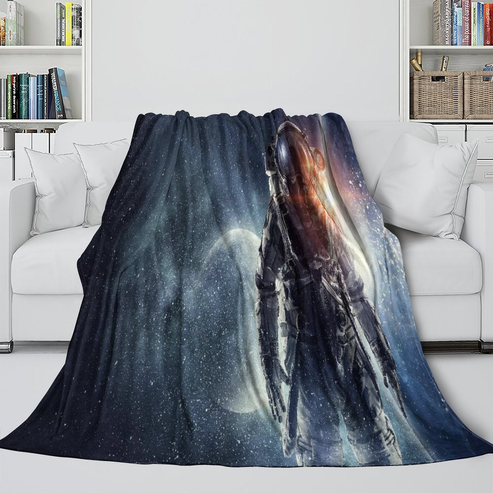 Astronaut Blanket Flannel Kids Room Throw