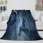 Astronaut Blanket Pattern Flannel Kids Room Throw