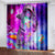 Astronaut Curtains Pattern Blackout Window Drapes