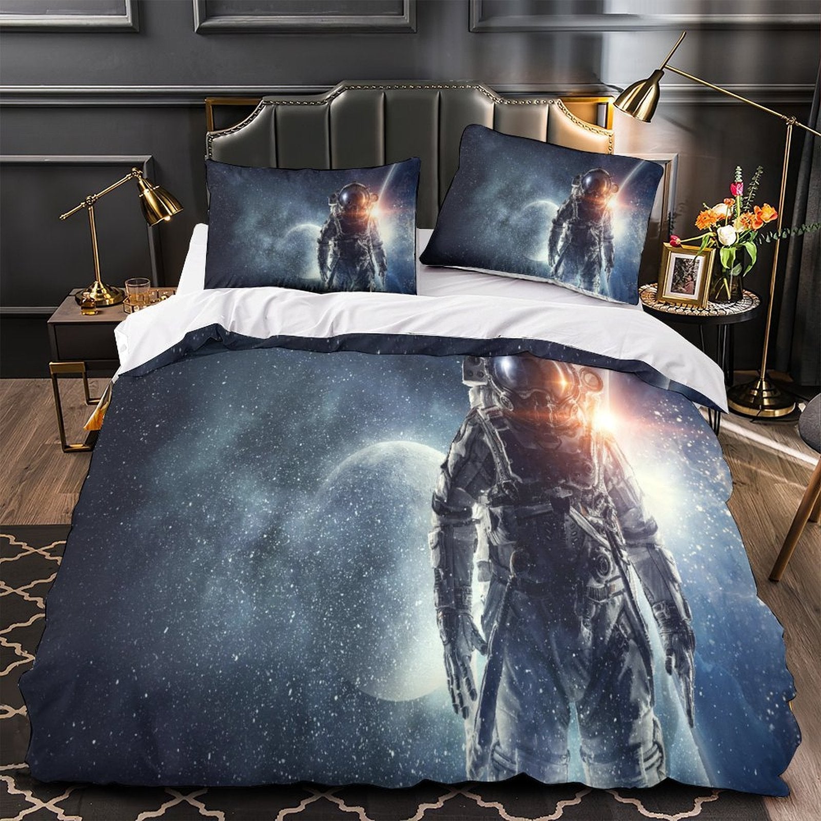Astronaut Duvet Cover Pattren Bedding Set Without Filler
