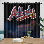 Atlanta Braves Curtains Blackout Window Drapes Room Decoration