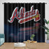 Atlanta Braves Curtains Blackout Window Drapes Room Decoration