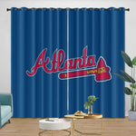 Atlanta Braves Curtains Blackout Window Drapes Room Decoration