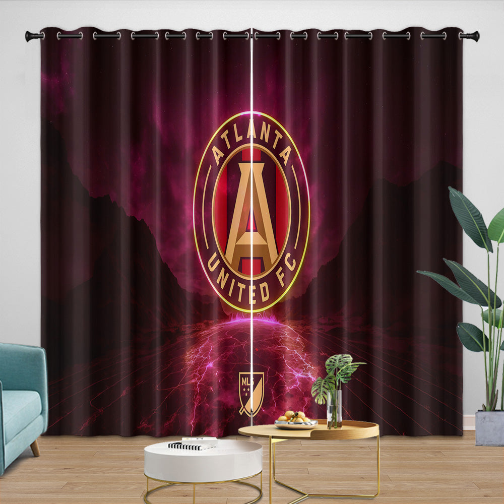 Atlanta United FC Curtains Blackout Window Drapes Room Decoration