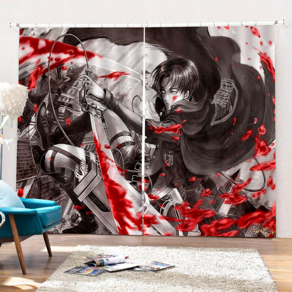 Attack on Titan Curtains Blackout Window Drapes for Room Decoration
