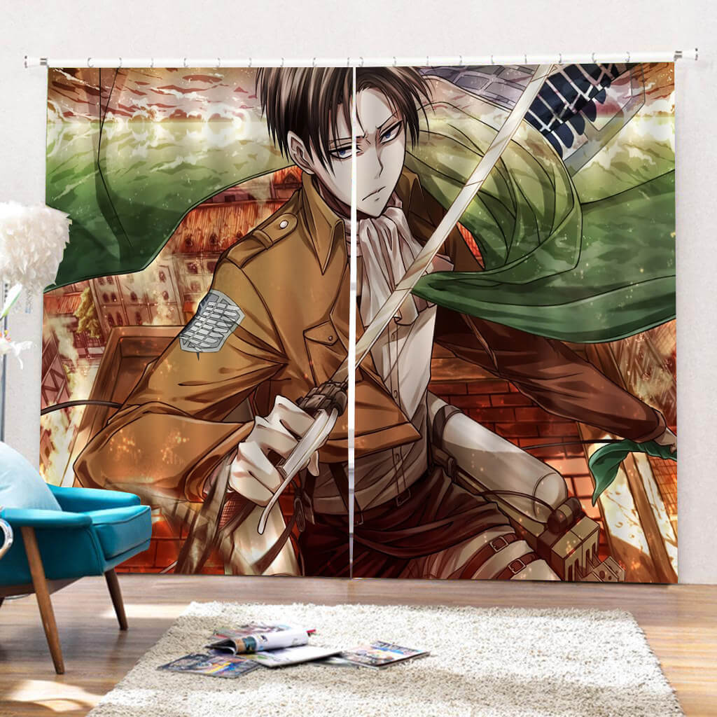 Attack on Titan Curtains Blackout Window Drapes for Room Decoration