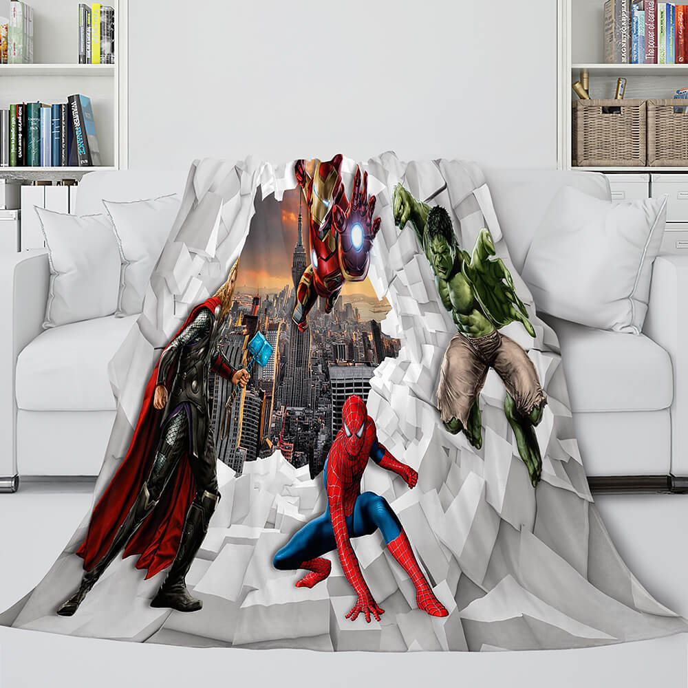 Avengers 4 Flannel Blanket Fleece Throw Cosplay Blanket Wrap Nap Quilt