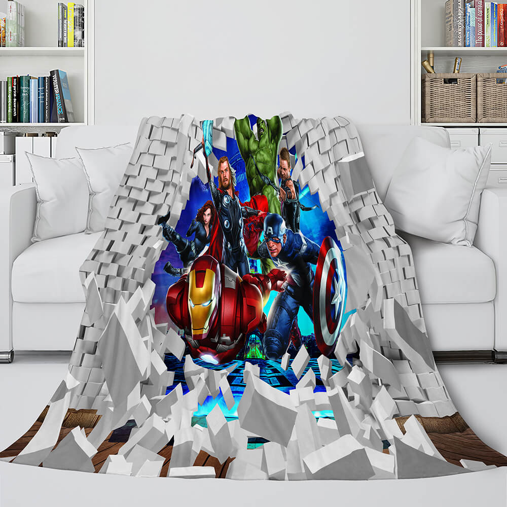 Avengers 4 Flannel Blanket Fleece Throw Cosplay Blanket Wrap Nap Quilt